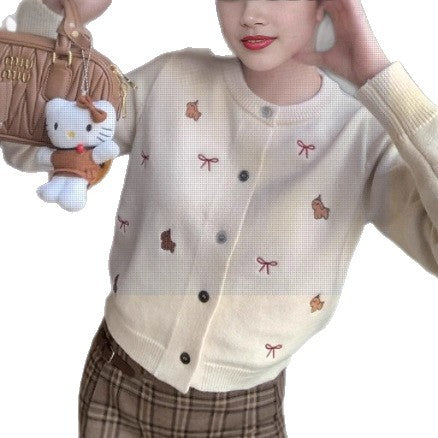 Damen Verspielter Strickcardigan mit Stickereien Shop Nory