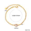 Damen Armband mit herzförmigem Kristallanhänger und eleganter Gliederkette Shop Nory