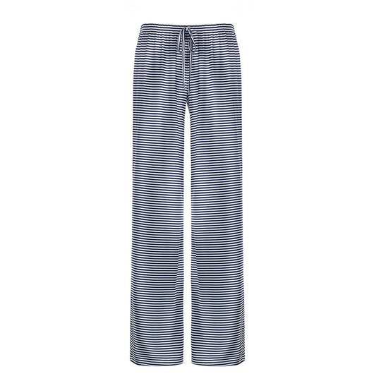 Damen Bequeme und luftige Sommerhose mit Streifenmuster und elastischem Bund