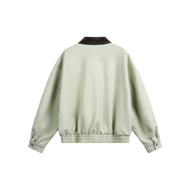 Unisex Kurz geschnittene Boxy-Blousonjacke mit Cordkragen und elastischem Bund Shop Nory
