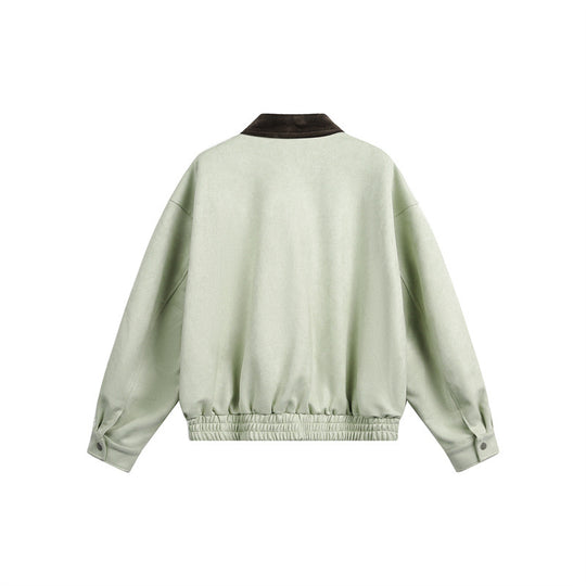 Unisex Kurz geschnittene Boxy-Blousonjacke mit Cordkragen und elastischem Bund Shop Nory