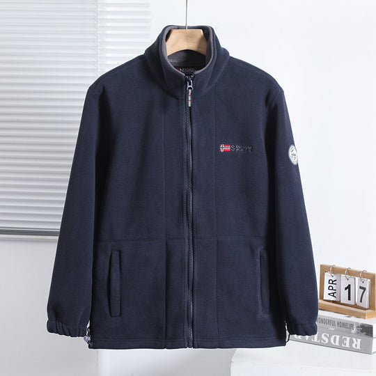 Herren Mikrofleece-Quiltjacke mit Stehkragen, elastischen Bündchen und verdeckten Eingrifftaschen Shop Nory