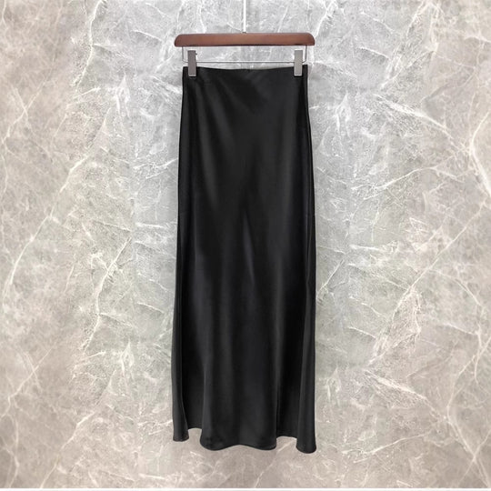 Damen Eleganter Midi-Rock aus hochwertigem Satin Shop Nory