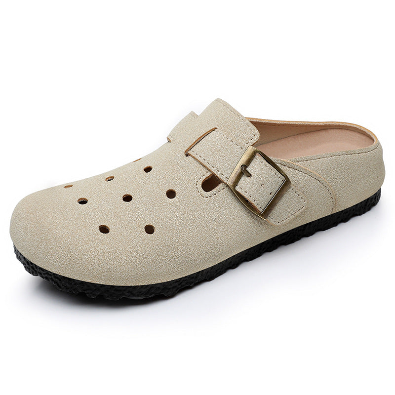 Damen Komfortable Clogs mit verstellbarem Riemen Shopnory