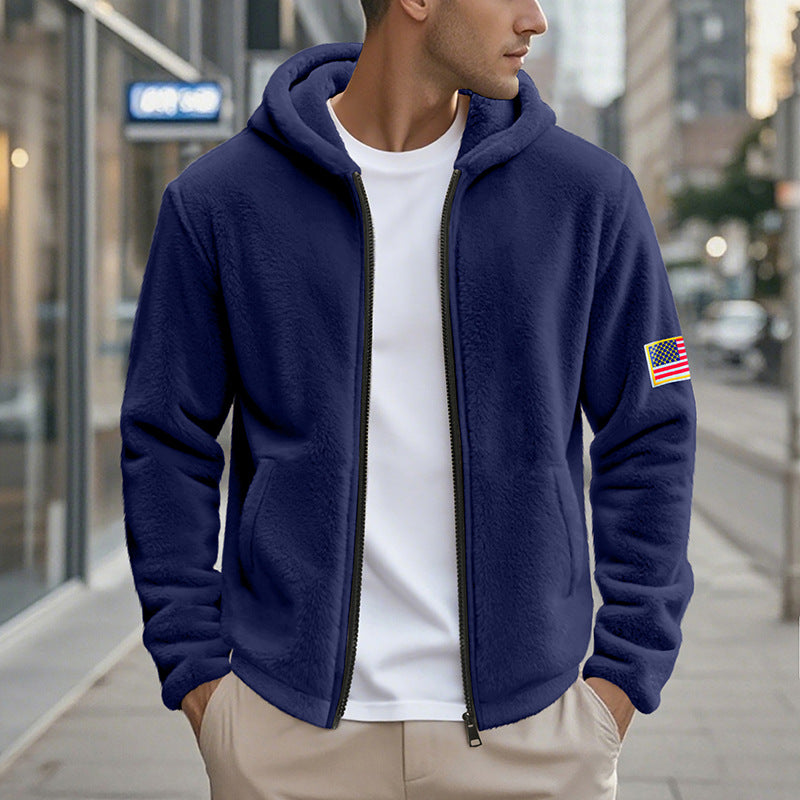 Herren gemütlicher Kapuzenpullover aus weichem Fleece mit bequemem Schnitt Shopnory