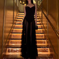 Damen Elegantes bodenlanges Abendkleid mit transparenten Details Shopnory