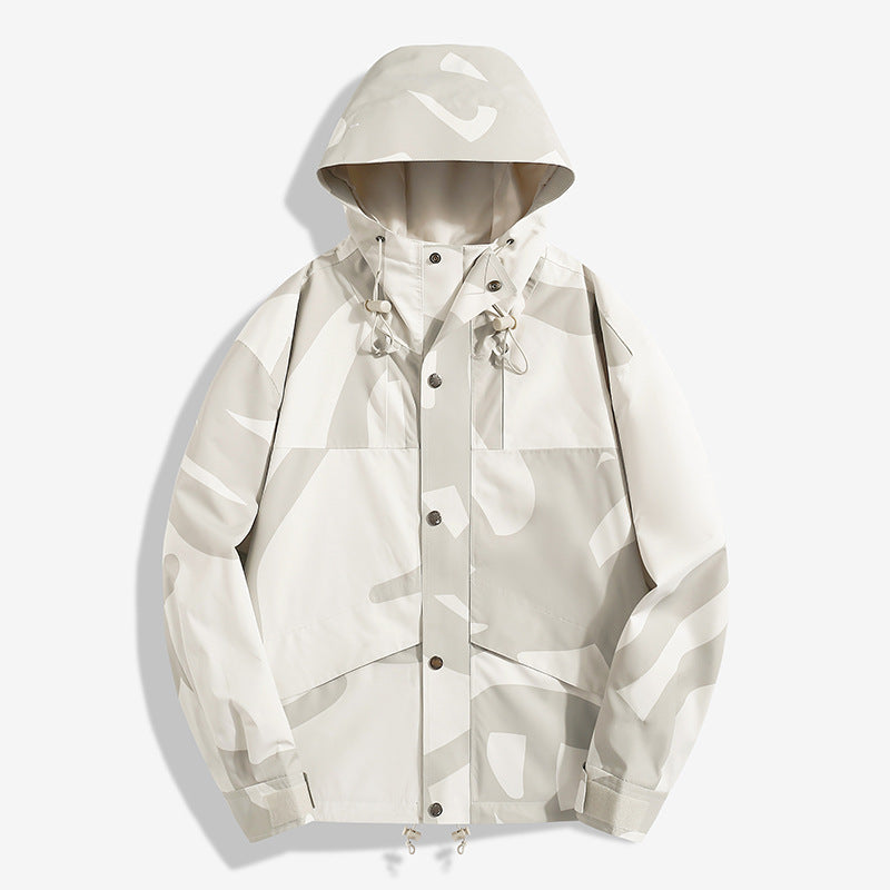 Damen Modische Übergangsjacke mit Kapuze und einzigartigem Print Shop Nory