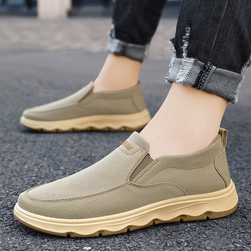 Herren nan leichter Slip-On Canvas-Sneaker mit elastischem Einstieg, gepolsterter Innensohle und profiliert rutschfester Gummilaufsohle Shop Nory