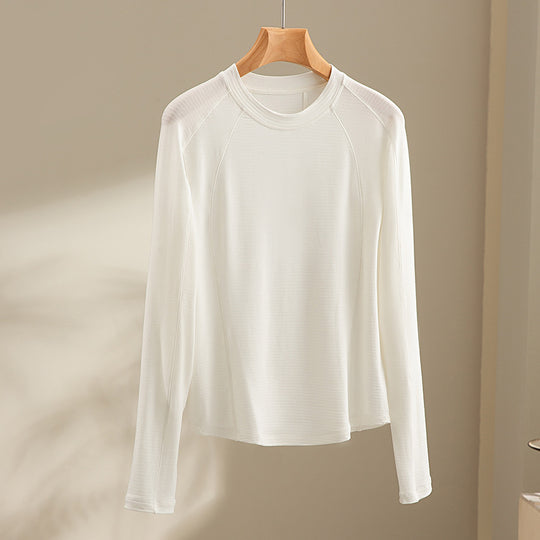 Damen Leichtes Longsleeve-Feinstrickshirt mit Raglanärmeln und Rundhalsausschnitt Shop Nory