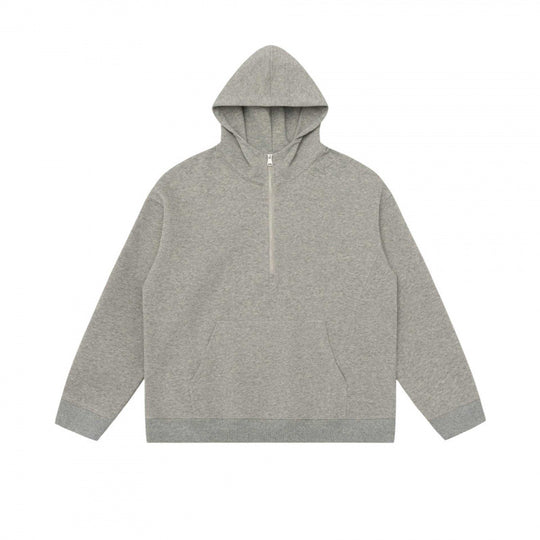 Unisex Kapuzen-Halbzip-Sweatshirt mit Kängurutasche und Rippbündchen Shop Nory