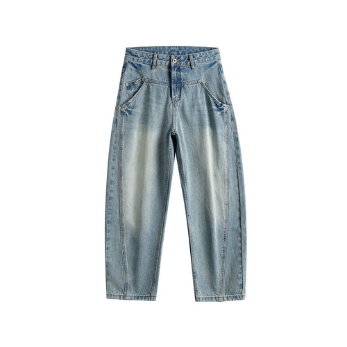 Damen Hochtaillierte Carpenter-Jeans mit dekorativen Nähten und aufgesetzten Taschen Shop Nory