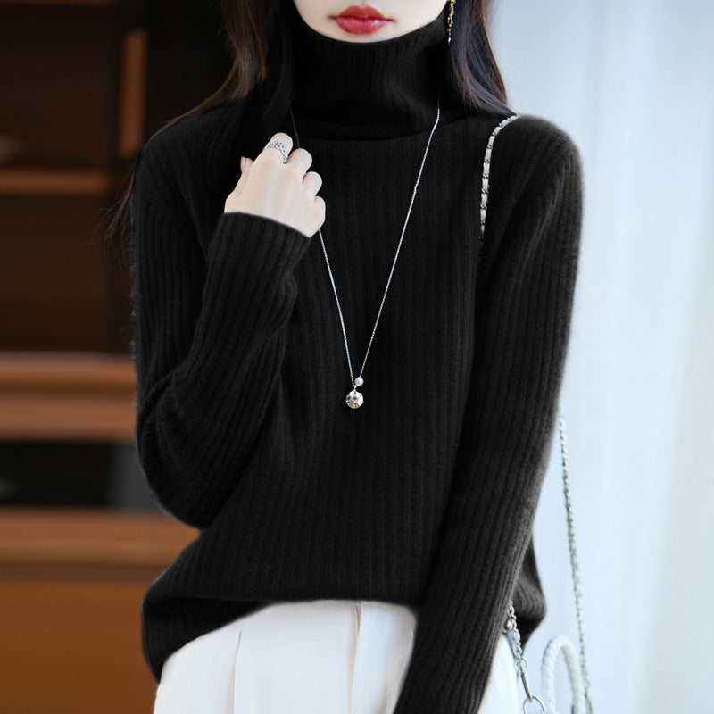 Damen Schlanker Feinstrick-Rollkragenpullover mit feiner Rippenstruktur und kaschmirähnlicher Haptik Shop Nory