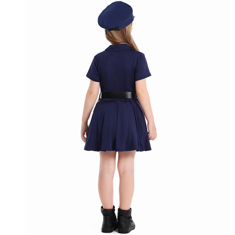 Mädchen Polizeikostüm mit Rock und Hut Shop Nory