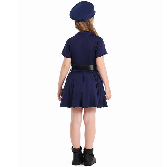 Mädchen Polizeikostüm mit Rock und Hut Shop Nory
