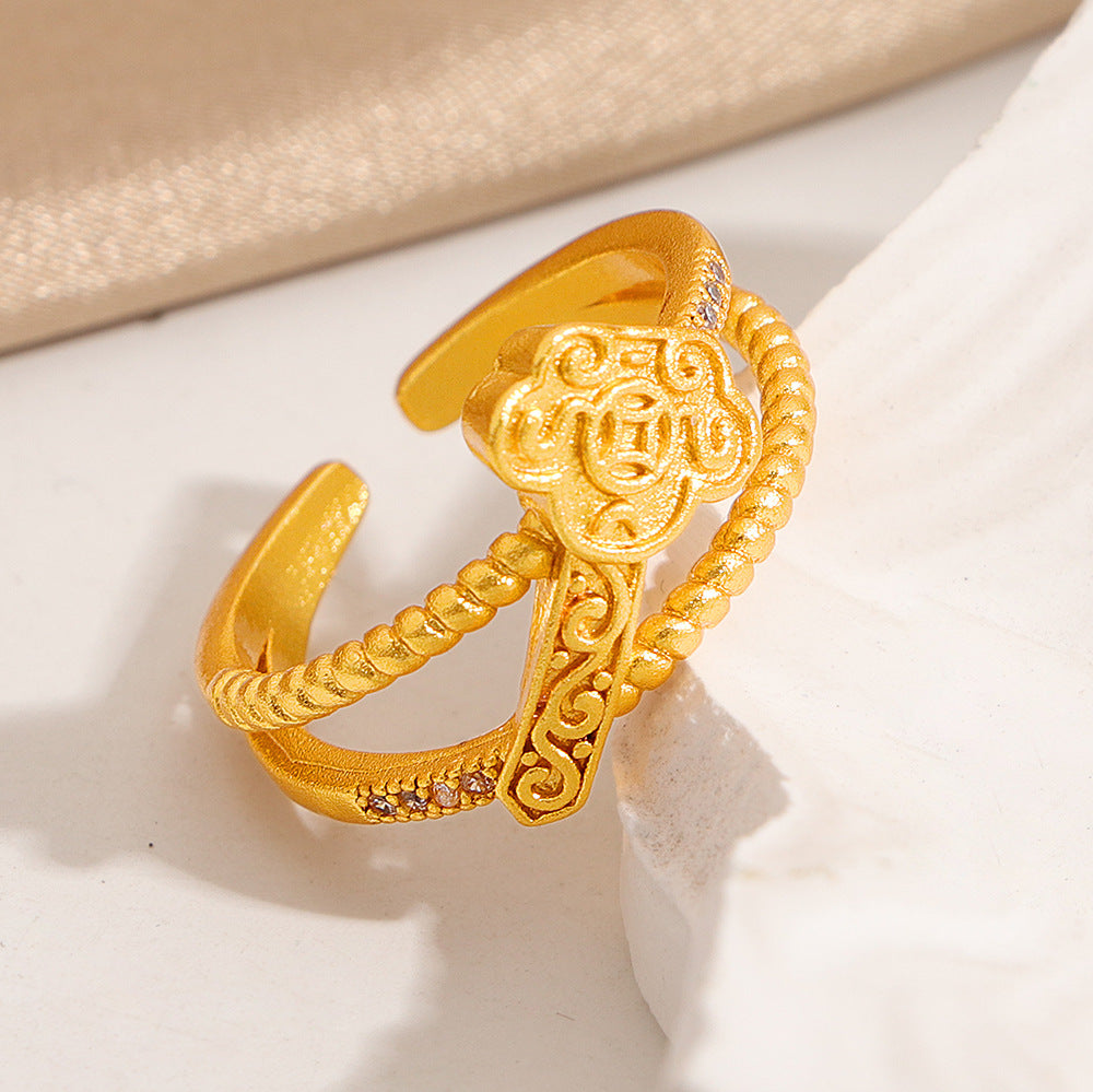 Damen Eleganter Durchbrochen-Ring Shop Nory