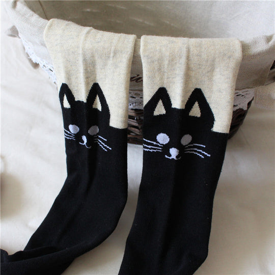 Mädchen Leggings mit Katzenmotiv Shop Nory