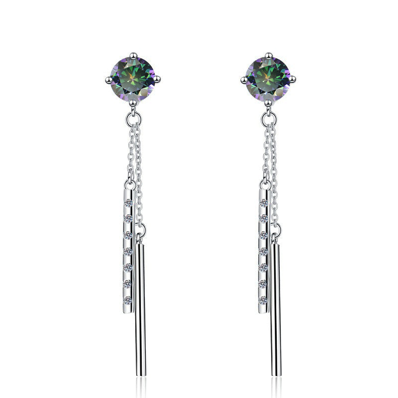 Damen Ohrstecker im modernen Design mit abnehmbaren Glitzerstäben Shop Nory