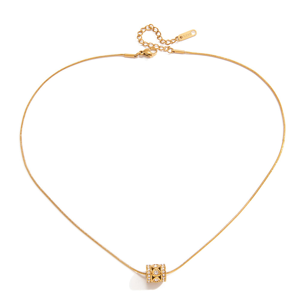 Damen Edelstahl Halskette mit elegantem Kettenmuster und verstellbarem Verschluss Shop Nory