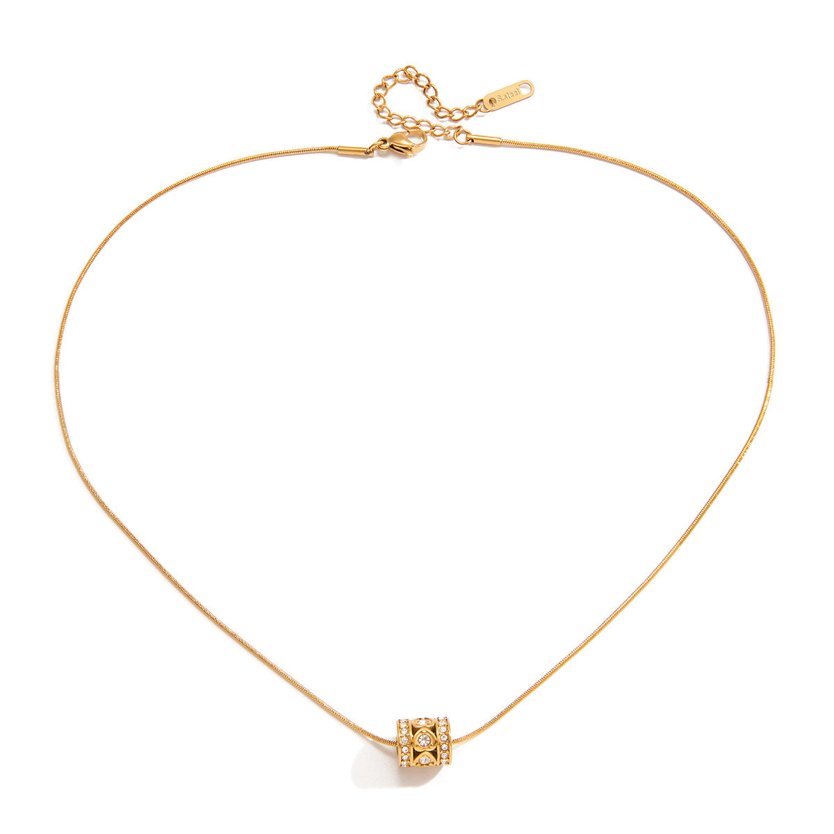 Damen Edelstahl Halskette mit elegantem Kettenmuster und verstellbarem Verschluss Shop Nory