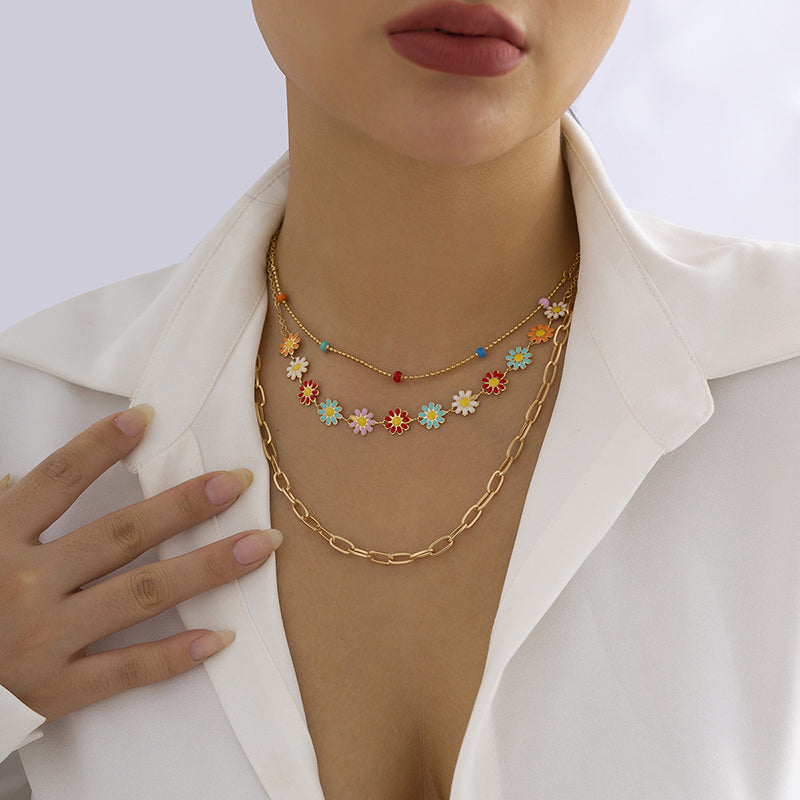 Bunte Gänseblümchen Halskette | Shop Nory