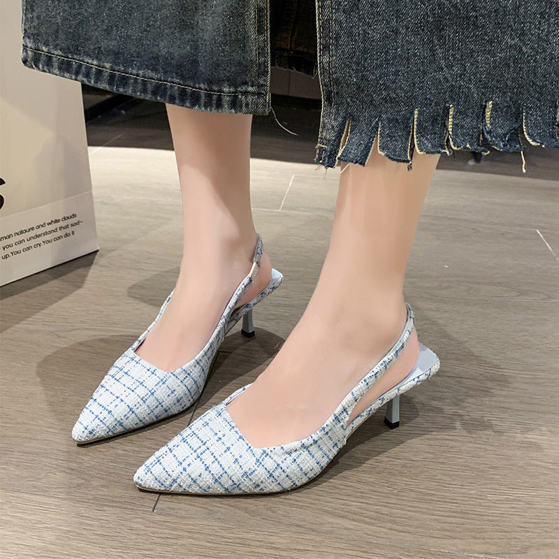 Damen elegante Slingpumps mit feiner Textur