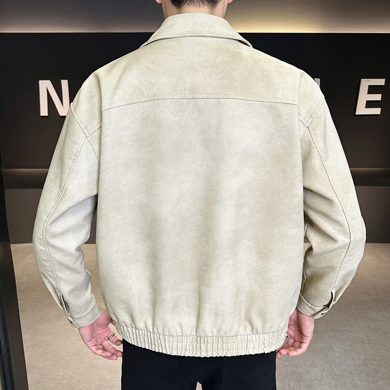 Herren Modische Jacke im Lederlook Shop Nory