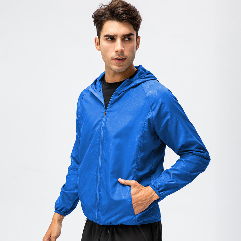 Herren leichte Laufjacke mit atmungsaktiven Eigenschaften und reflektierendem Design