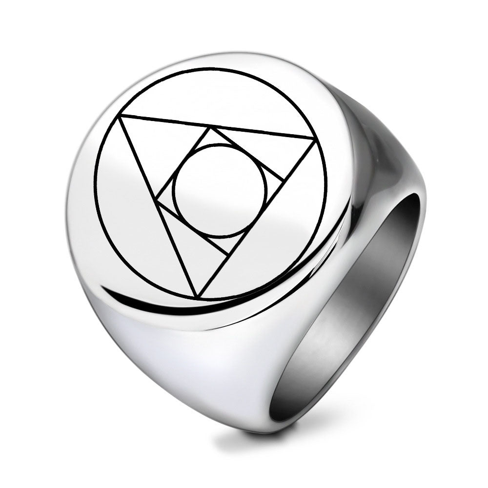 Herren Siegelring mit kunstvollem geometrischen Design Shop Nory