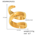 Damenring mit geschwungenem Design aus hochwertigem Edelstahl Shop Nory