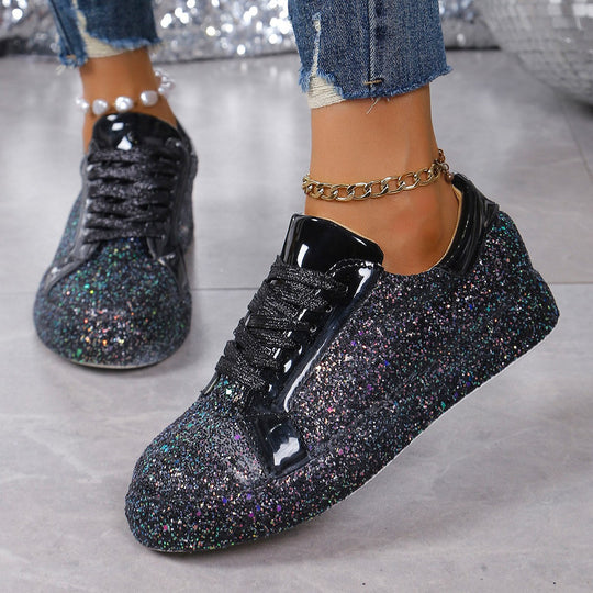 Damen Glitzernde Sneakers mit hohem Komfort und modischem Design