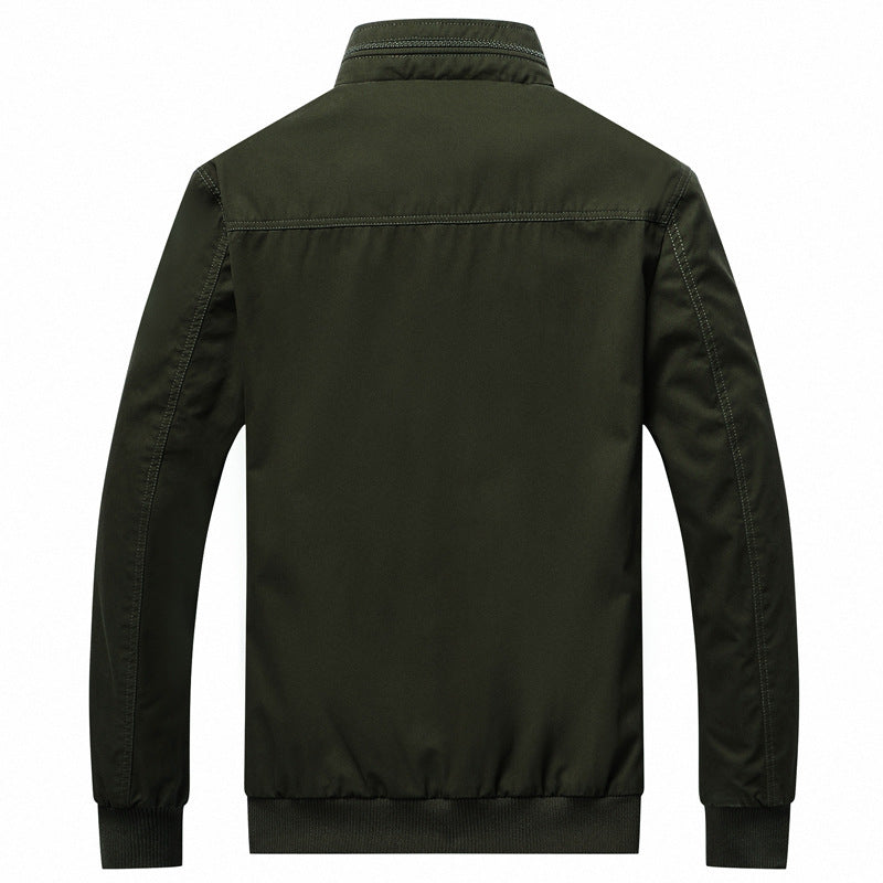 Herren Canvas-Fieldjacke im Bomberstil mit Stehkragen, Taschenklappen und elastischen Bündchen Shop Nory