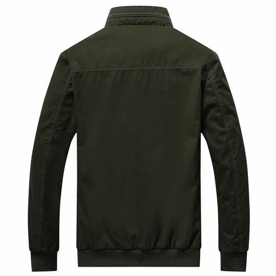 Herren Canvas-Fieldjacke im Bomberstil mit Stehkragen, Taschenklappen und elastischen Bündchen Shop Nory