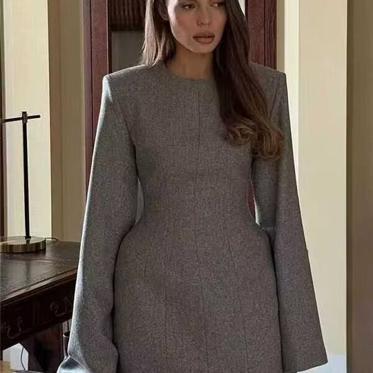 Damen Kurzmantel mit taillierter Glocken‑Silhouette und Wiener Nähten Shop Nory