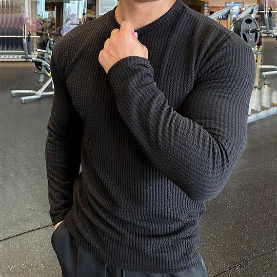 Herren Langarmshirt mit strukturiertem GewShopnorye