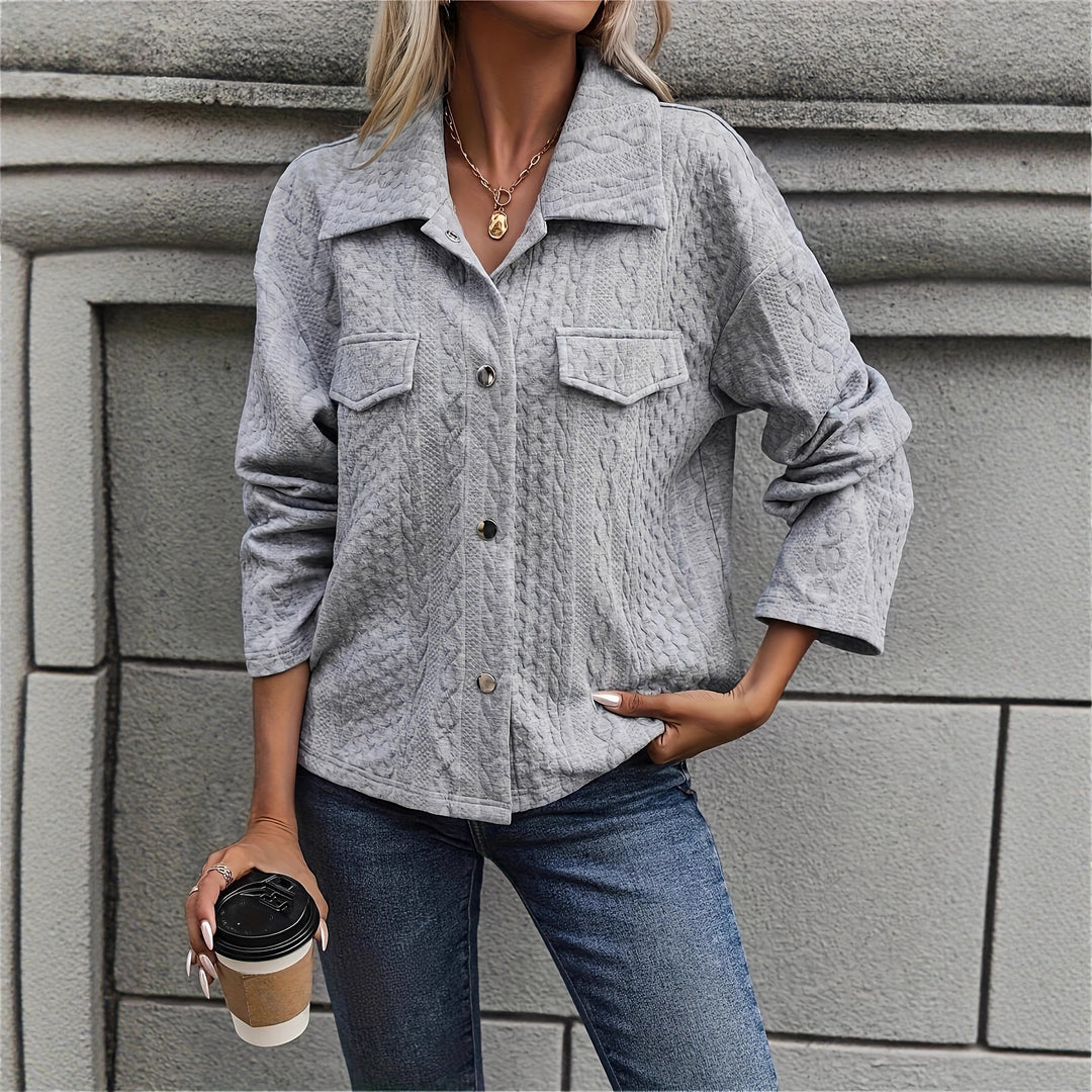 Damen Strukturierte Stepp-Hemdjacke mit Pattentaschen Shop Nory