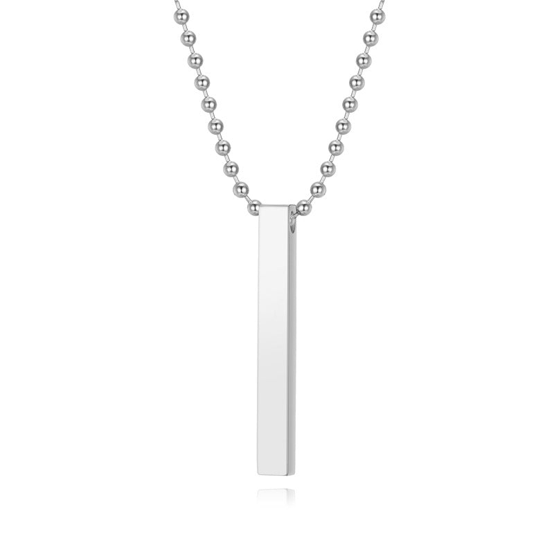 Damen Minimalistische Halskette mit rechteckigem Anhänger Shop Nory
