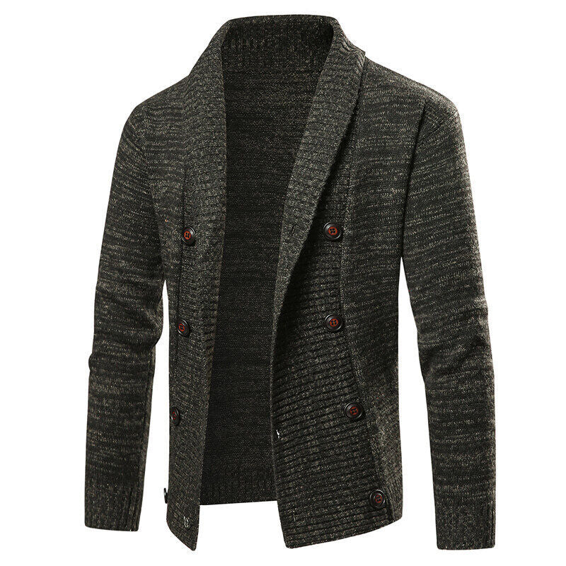 Herren Strickjacke mit Schalkragen und doppelter Knopfleiste Shop Nory