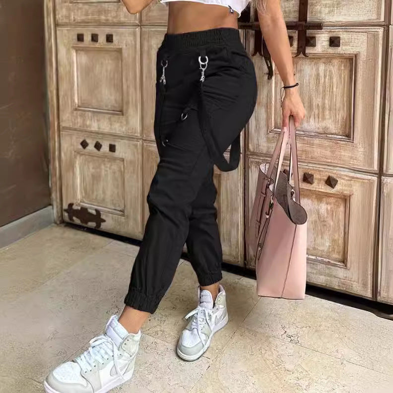 Damen Cargo-Hose mit praktischen Taschen und stylischem Gürtel