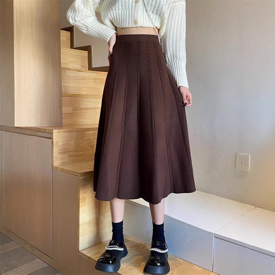 Damen Eleganter Plisseerock mit hohem Taillenschnitt Shop Nory