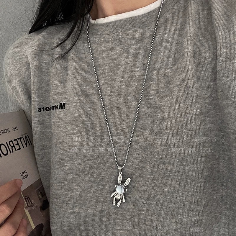Damen Halskette mit niedlichem Hasen-Anhänger aus hochwertigem Edelstahl Shop Nory