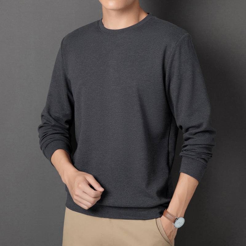 Herren Feines Rundhals-Sweatshirt aus Baumwollmix mit Regular-Fit und Rippbündchen Shop Nory