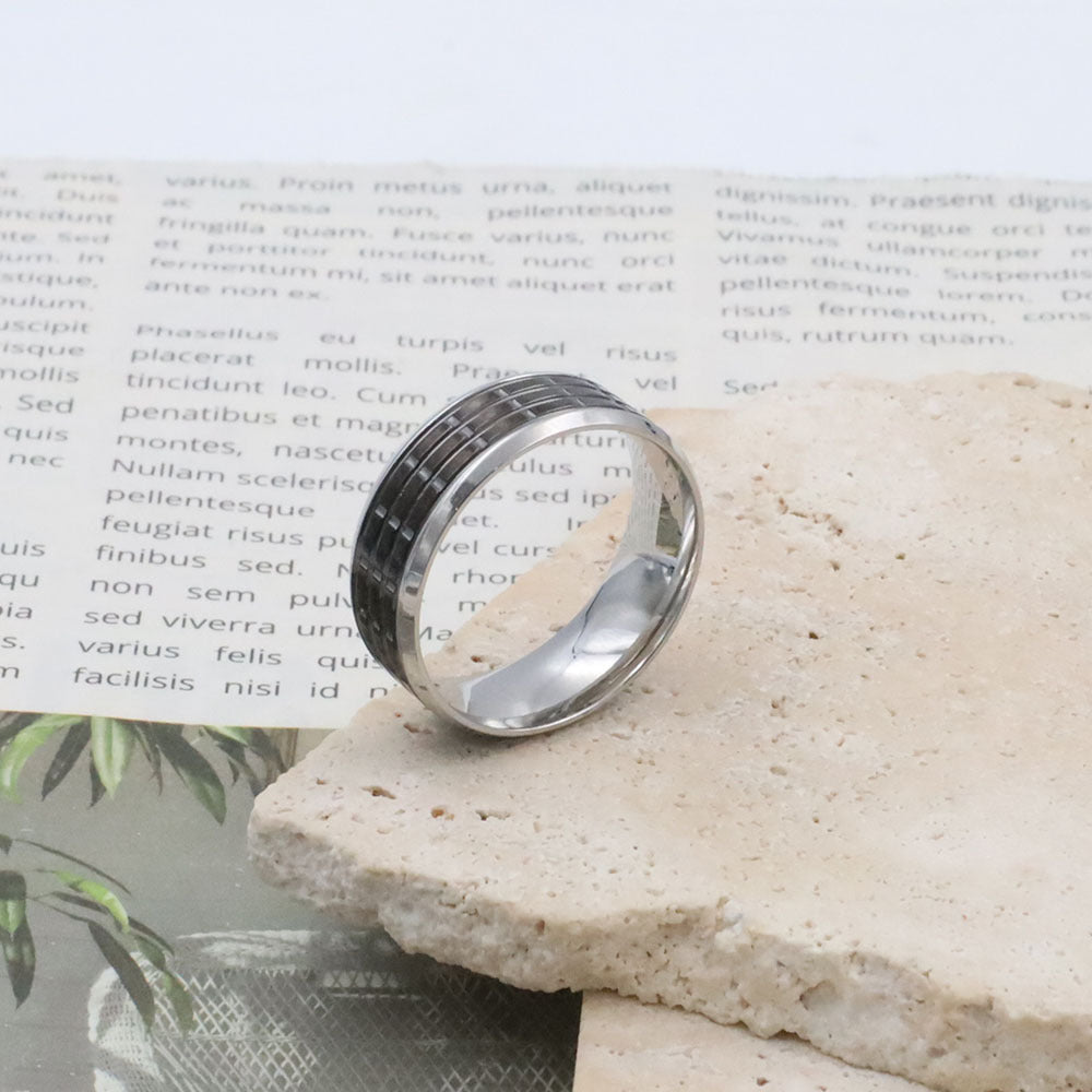 Herren Edelstahlring mit strukturierter Oberfläche Shop Nory