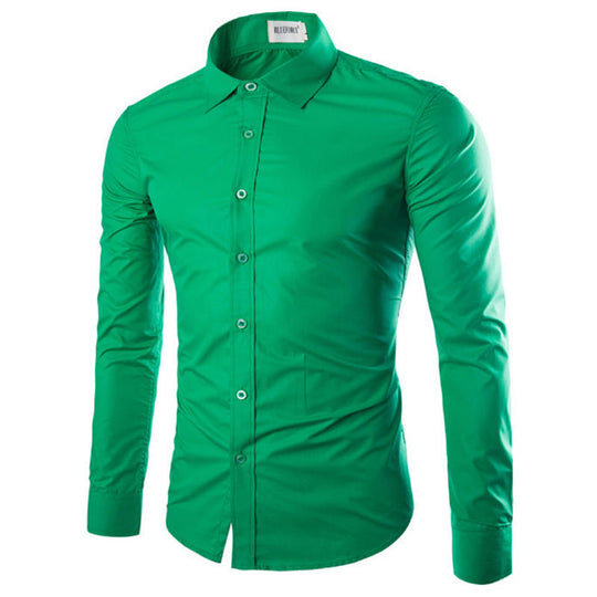 Herren elegante Langarmhemd