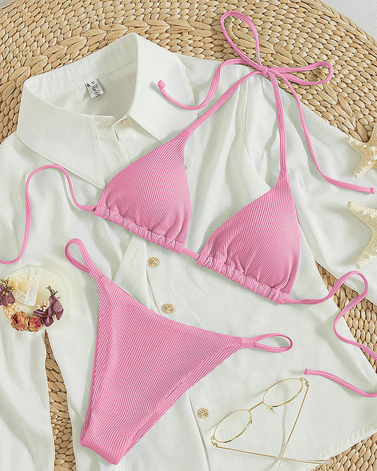 Damen Triangel-Bikini mit raffiniertem Bindesystem