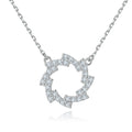 Damen Halskette mit kunstvollem Designer-Element und funkelnden Zirkonia Shop Nory