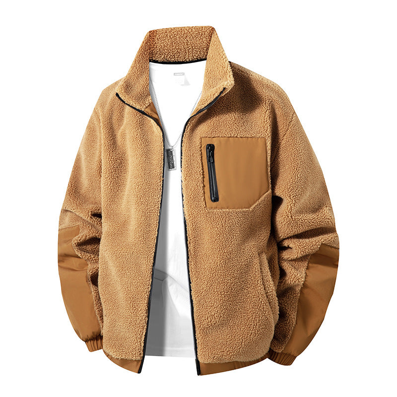 Herren Kuschelige Fleecejacke mit hohen Kragen Shop Nory