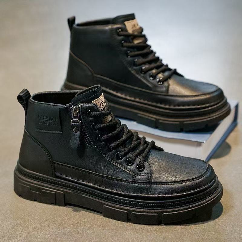 Herren Chunky-Boots mit Reißverschluss, gepolstertem Schaft und profilierter Sohle Shop Nory