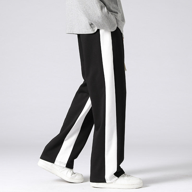 Herren Weite Trackpants mit kontrastseiteneinsätzen, elastischem Bund & Kordelzug Shop Nory
