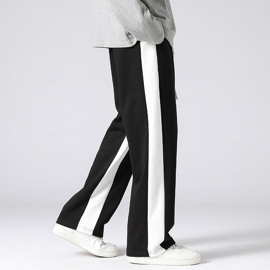 Herren Weite Trackpants mit kontrastseiteneinsätzen, elastischem Bund & Kordelzug Shop Nory