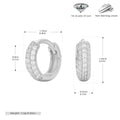 Damen Creolen mit luxuriösem Zirkonbesatz und hochwertigem 925 Sterling Silber Shop Nory